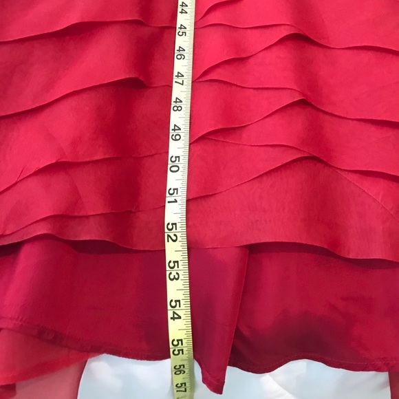 Fine Feathers red silk ball gown size 4 - Picture 7 of 15